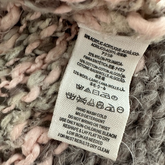 EUC Free People Linus striped Oversized Fuzzy Sweater Size M - Picture 4 of 6